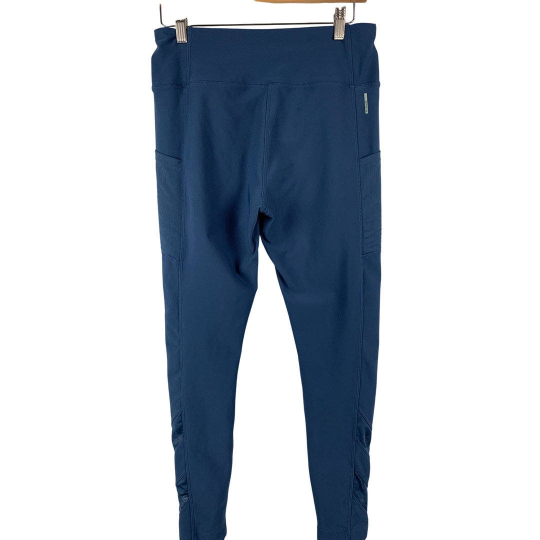 Lululemon Womens Navy Blue High-Waist Leggings With Side Pockets