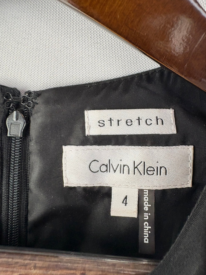 Women’s Calvin Klein Size 4 Black Pencil Dress w/ Belt