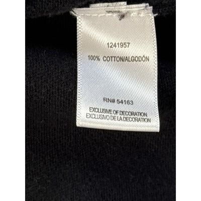 Women’s DKNY Jeans Black Bedazzled v-Neck Sweater Sz M