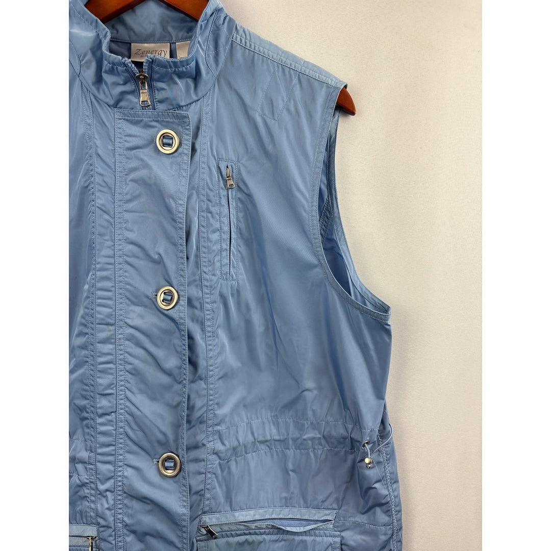 Women’s Zenergy by Chico’s 2XL Light Blue Sleeveless Winter Vest