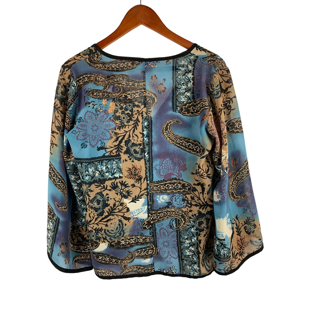Violet & Claire Womens Multicolor Printed Blouse Size M