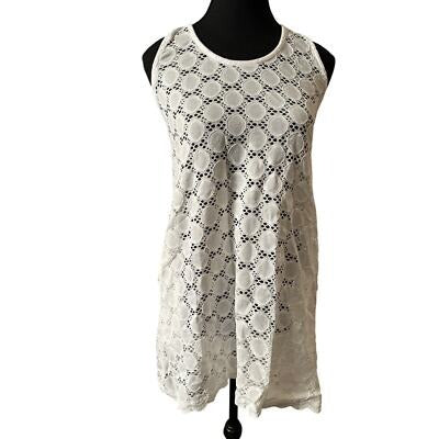 J. Valdi White Swim Tank Cover up Size Small