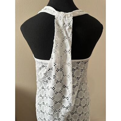 J. Valdi White Swim Tank Cover up Size Small