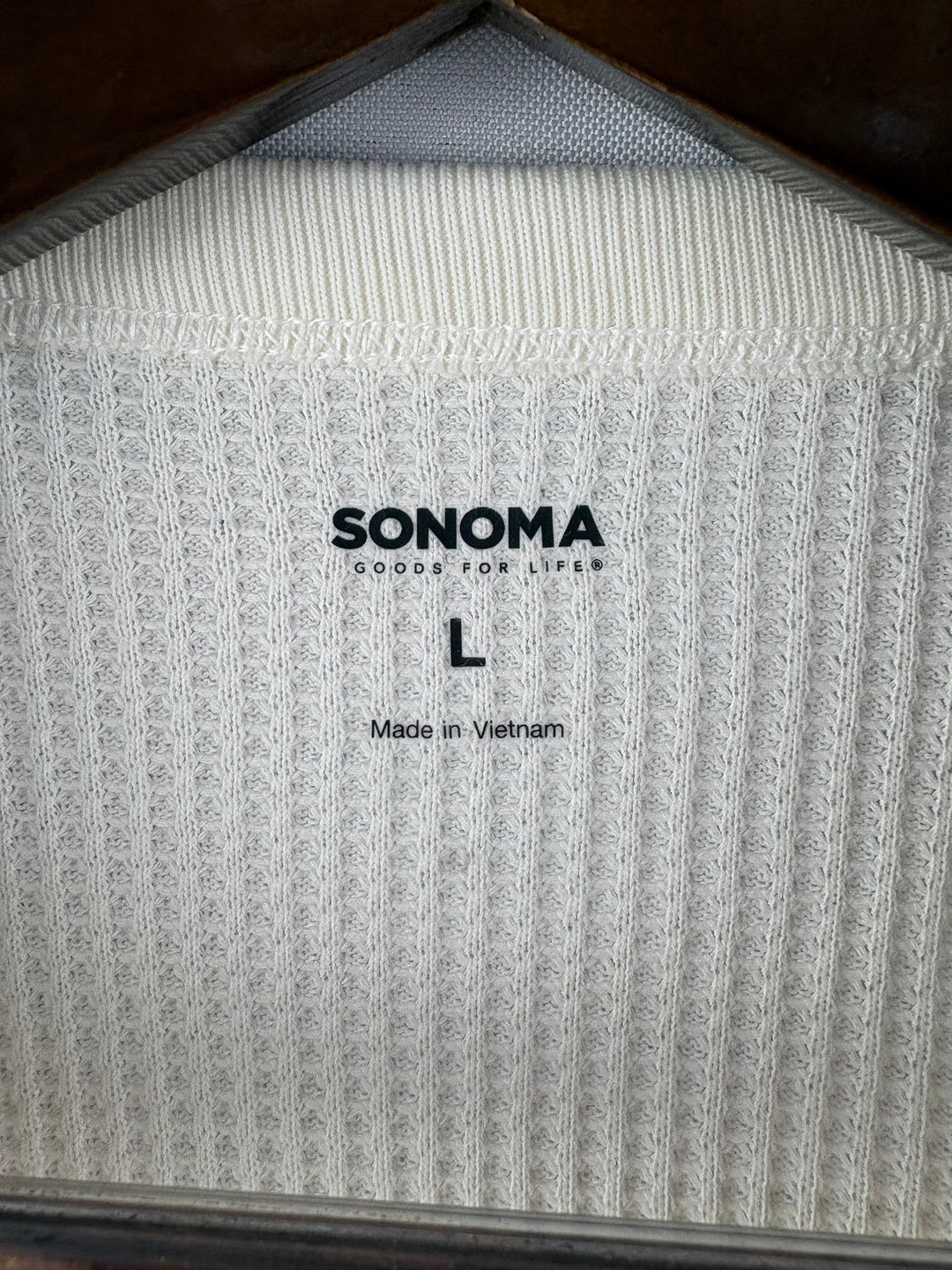 Men’s Sonoma Large Cream Long Sleeve Shirt