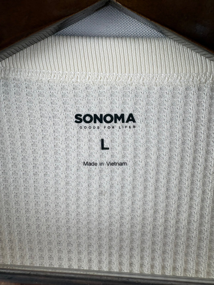 Men’s Sonoma Large Cream Long Sleeve Shirt