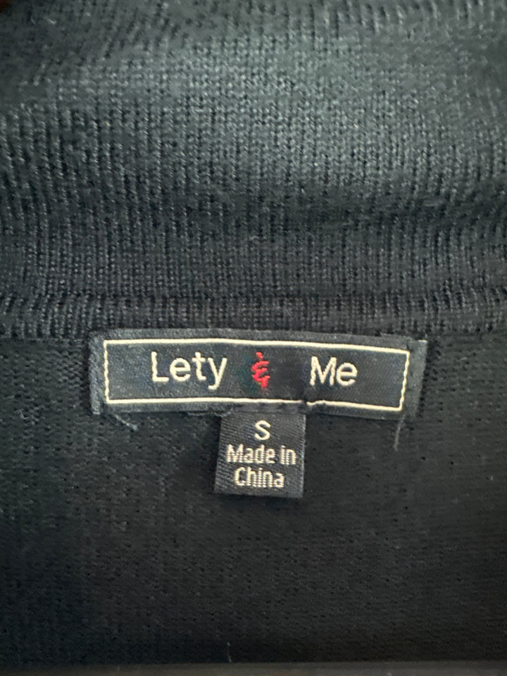 Women’s Lety &amp; Me Small Black Mockturtleneck Sweatshirt