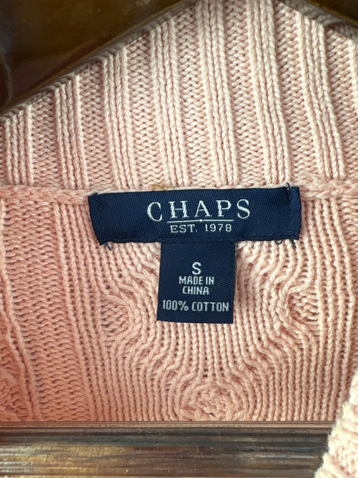 Women’s Chaps Small Baby Pink Knit Sweater
