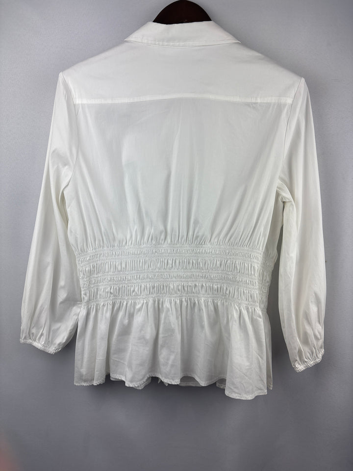 Women’s White House Black Market XL White Buttoned Blouse