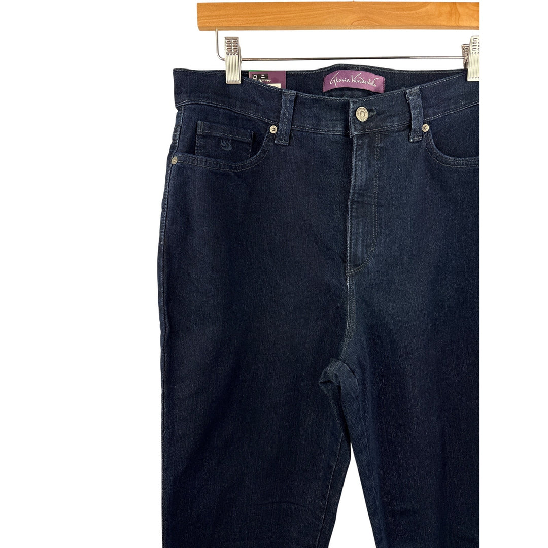 Women’s Gloria Vanderbilt Size 12 Dark Blue Tapered Leg Jeans