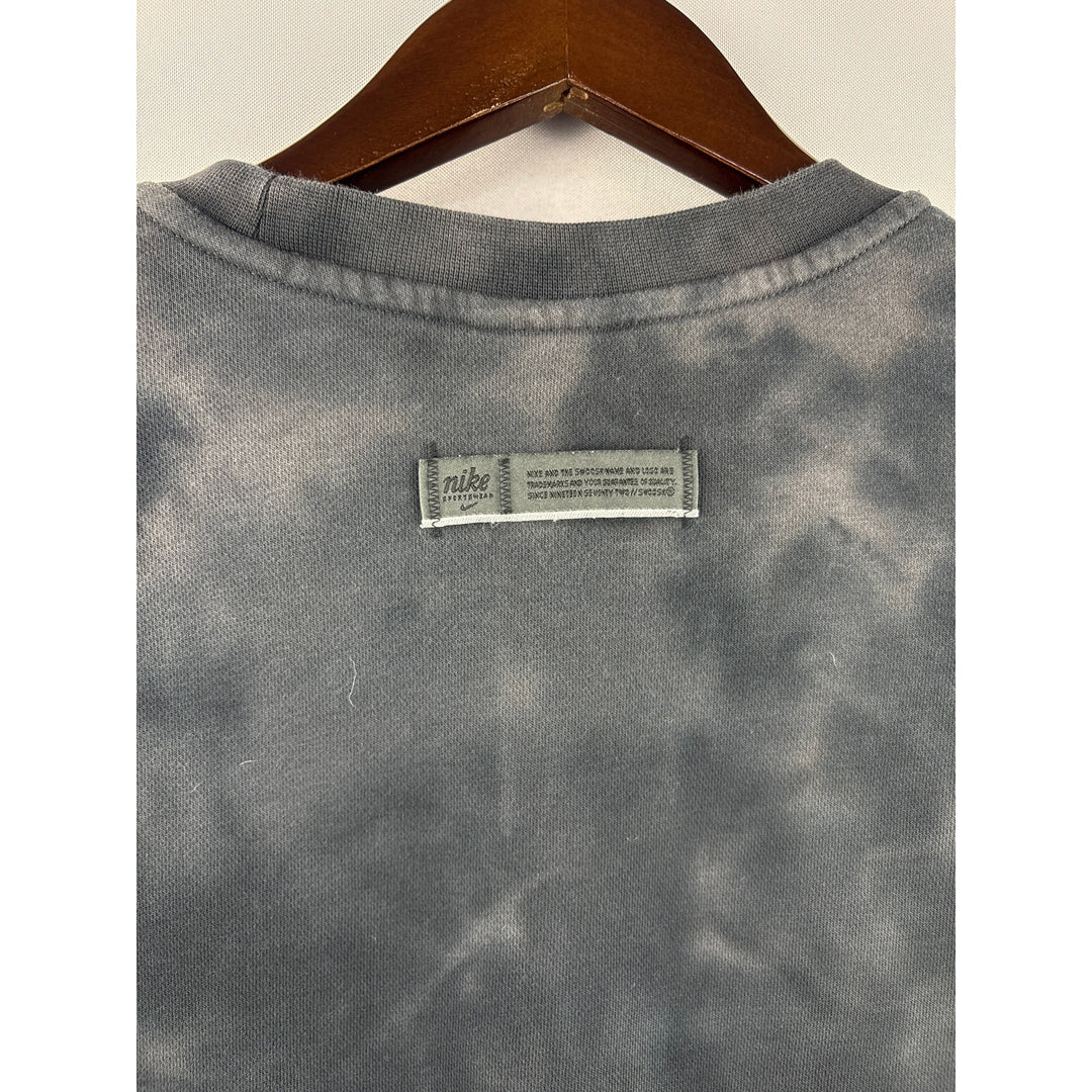 Women’s Nike Small Gray and Black Tie-Dye Crewneck