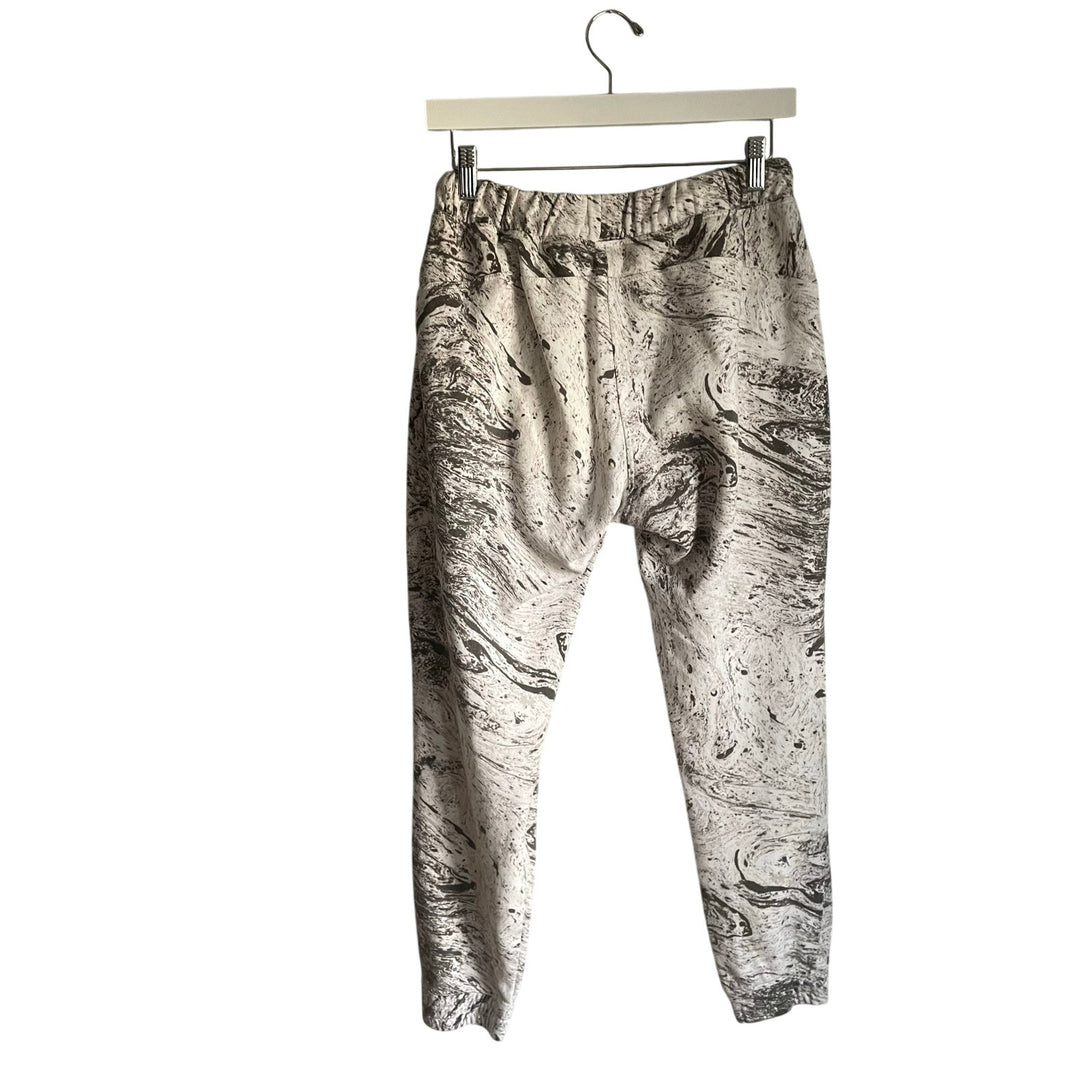 Koral Activewear White Grey Marble Jogger Sweatpants size Medium Low Rise Sweats