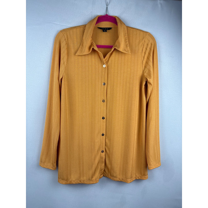 Iman XS Long Sleeve Button-Up Shirt - Mustard Yellow