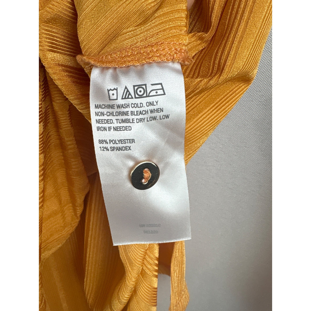 Iman XS Long Sleeve Button-Up Shirt - Mustard Yellow