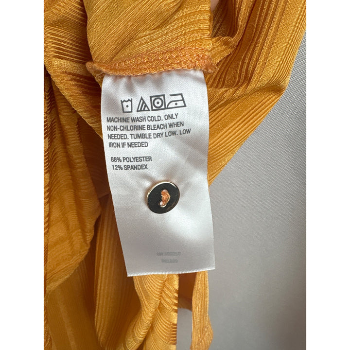 Iman XS Long Sleeve Button-Up Shirt - Mustard Yellow