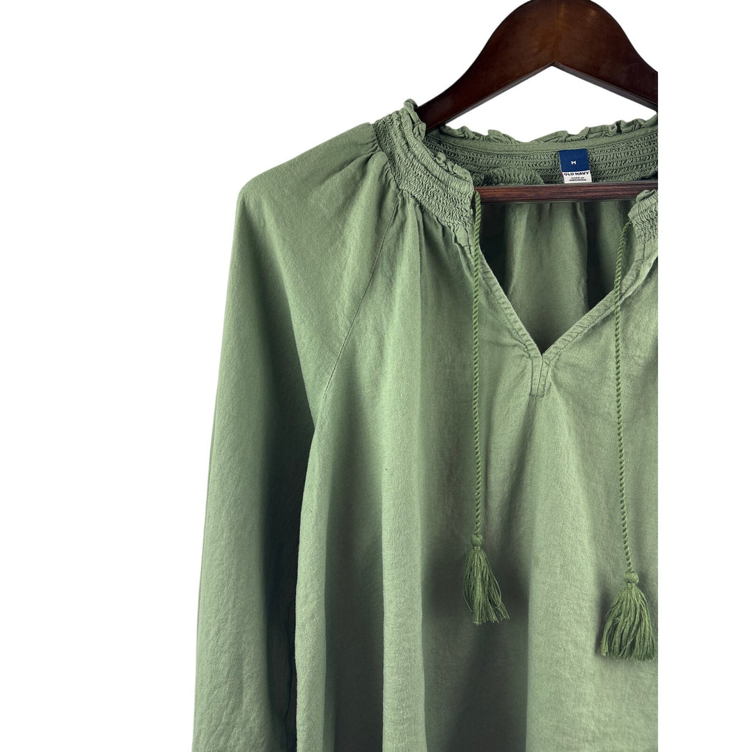 Women’s Old Navy Forest Green Long Sleeve Blouse