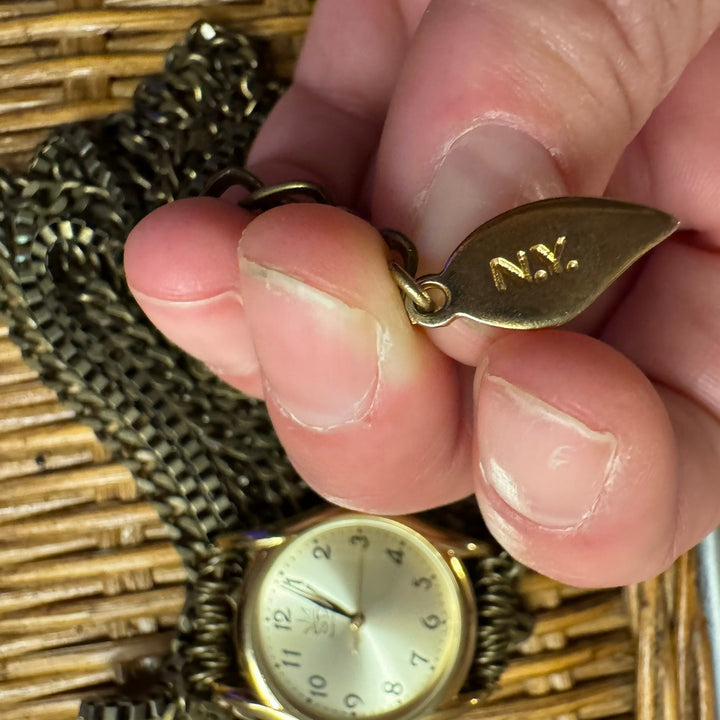 Sara Designs NY Chain Wrap Watch Copper-Toned, Water Resistant, Stylish Watch