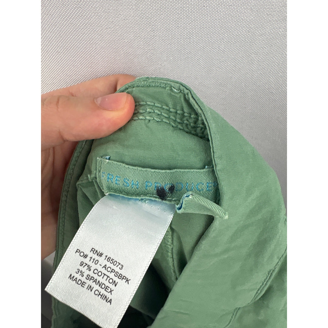 Women’s Fresh Produce XXL Sage Green Cargo Capris