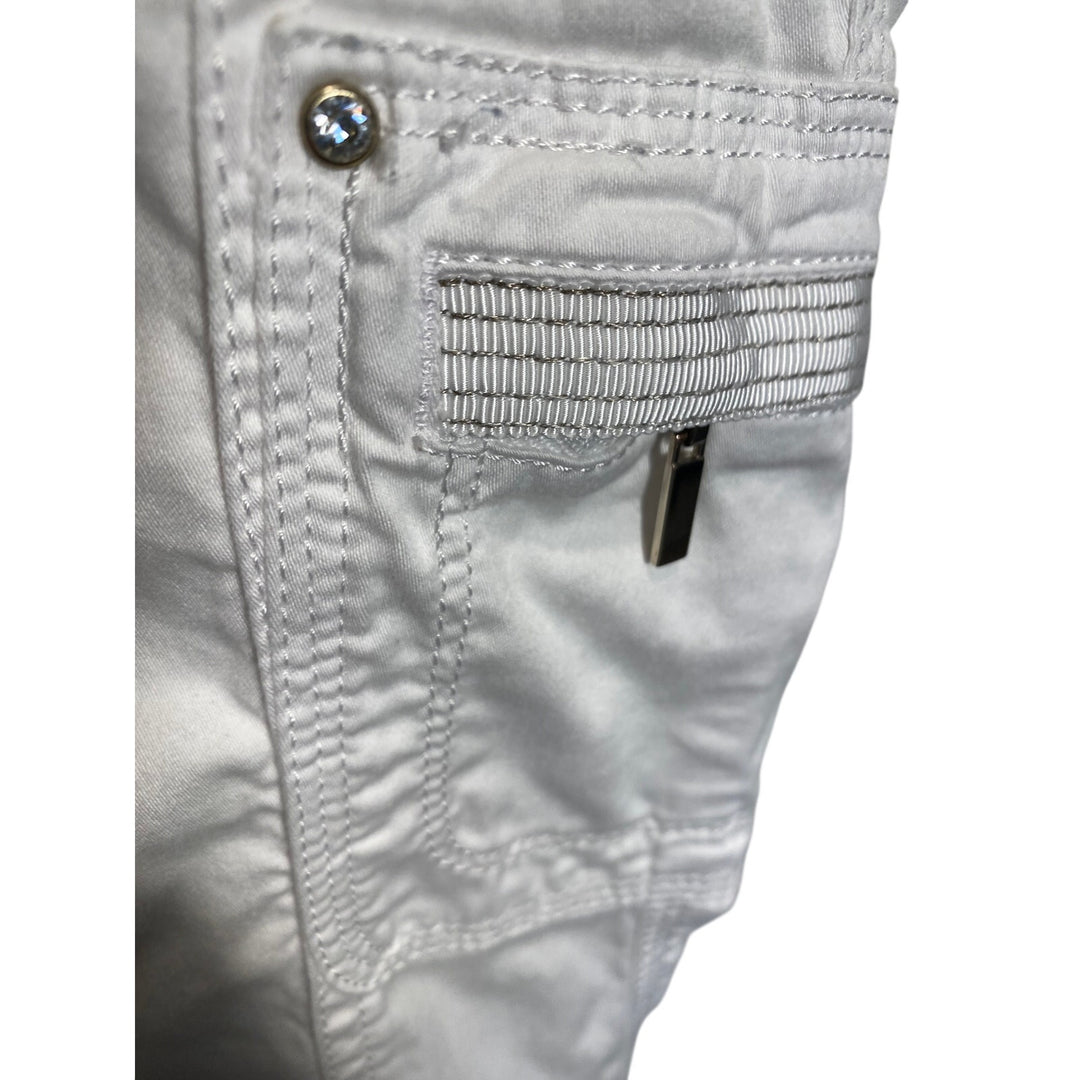 White House Black Market Women's White Cargo Style Pants Size 6