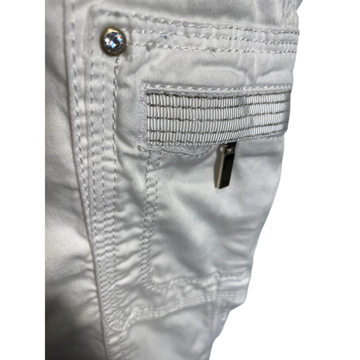 White House Black Market Women's White Cargo Style Pants Size 6