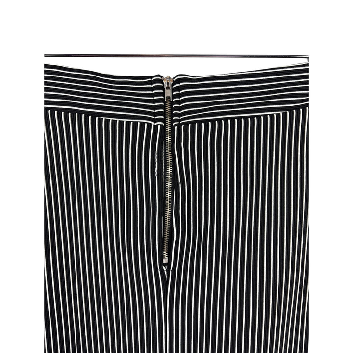 Women’s Alya. Small Black & White Pinstriped Midi Skirt w/ Bow