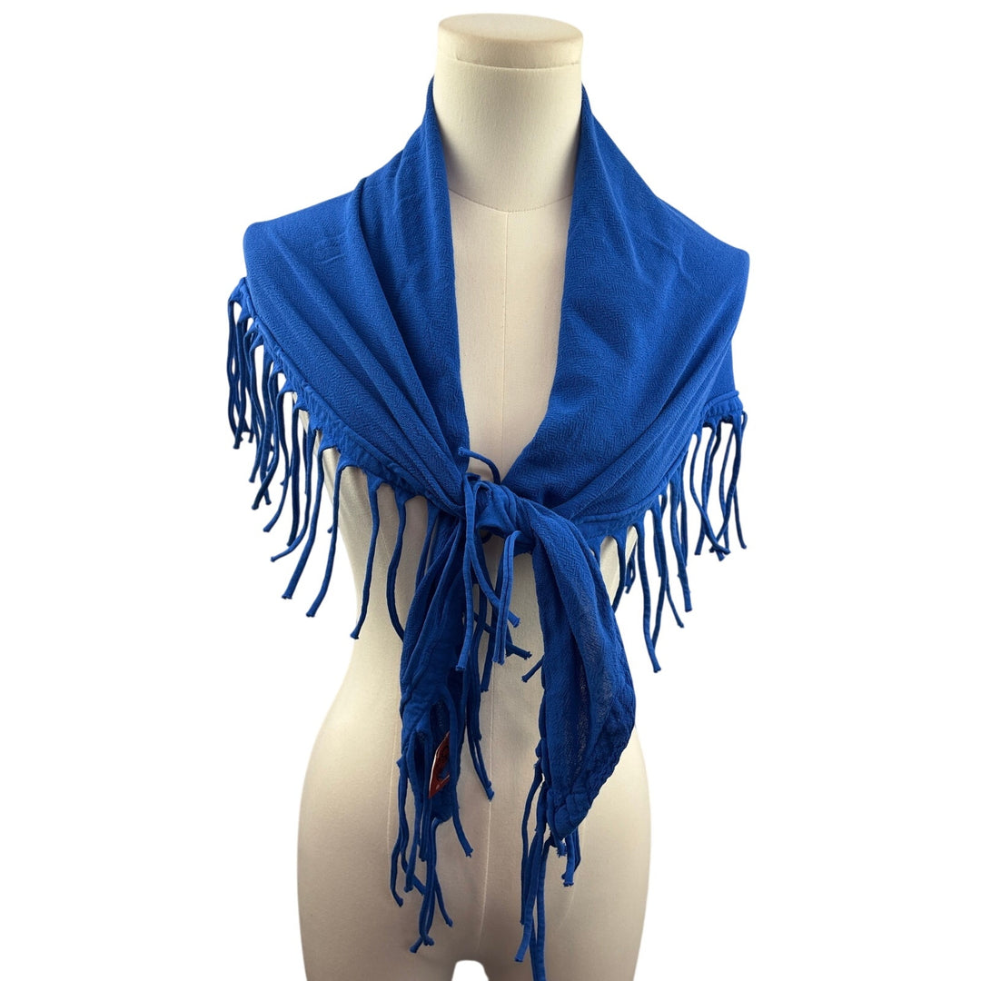 Women’s Oh My Gauze! Royal Blue Fringed Scarf/Shawl