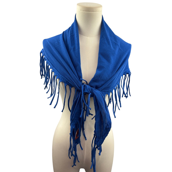 Women’s Oh My Gauze! Royal Blue Fringed Scarf/Shawl