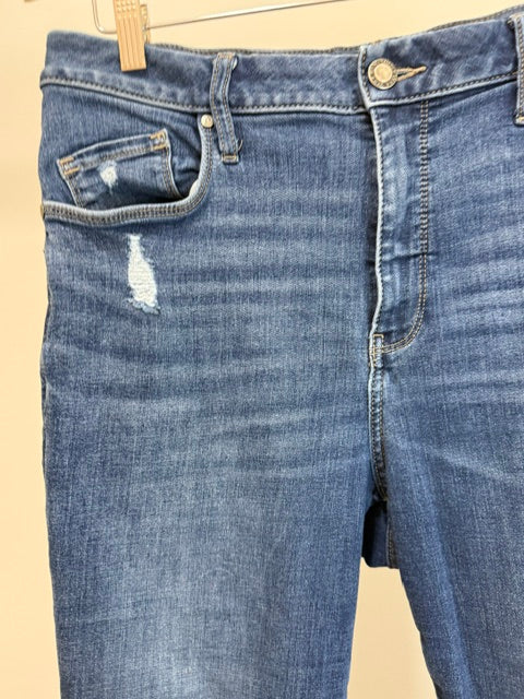 Simply Vera Vera Wang Skinny Ankle Jeans (Medium Blue, Stretch, 26” Inseam) Sz14
