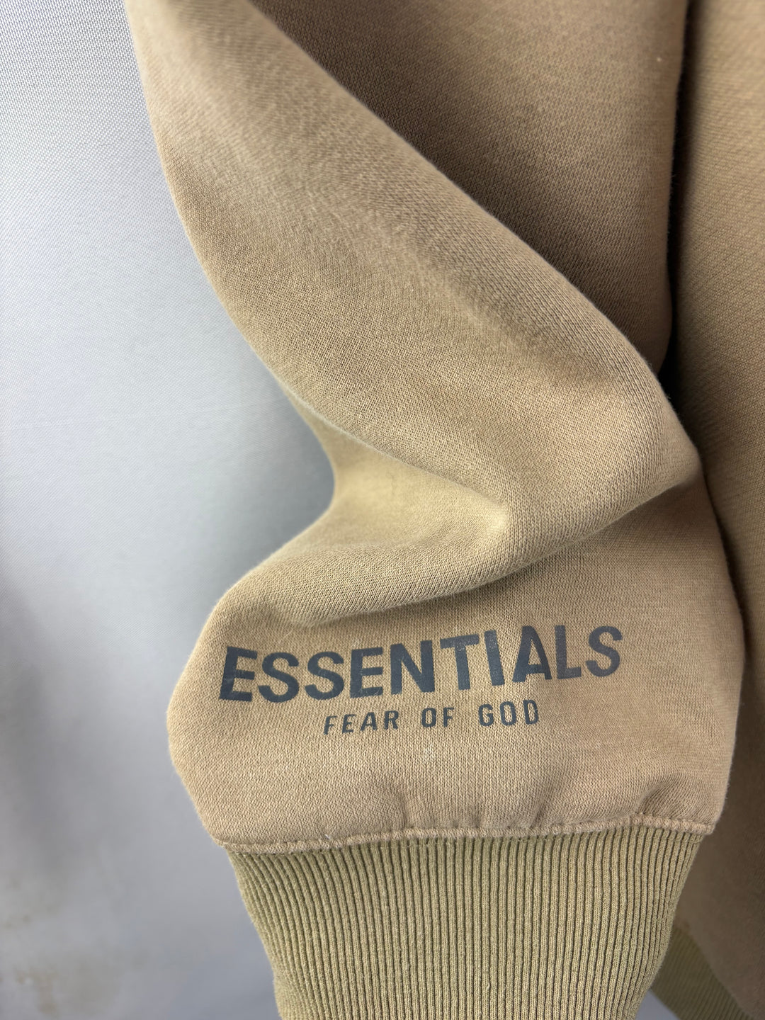 Men’s Essentials XL Light Brown Logo Hoodie
