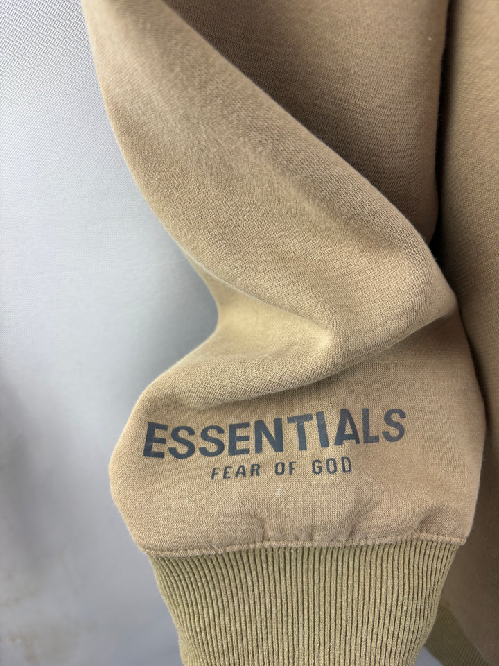 Men’s Essentials XL Light Brown Logo Hoodie