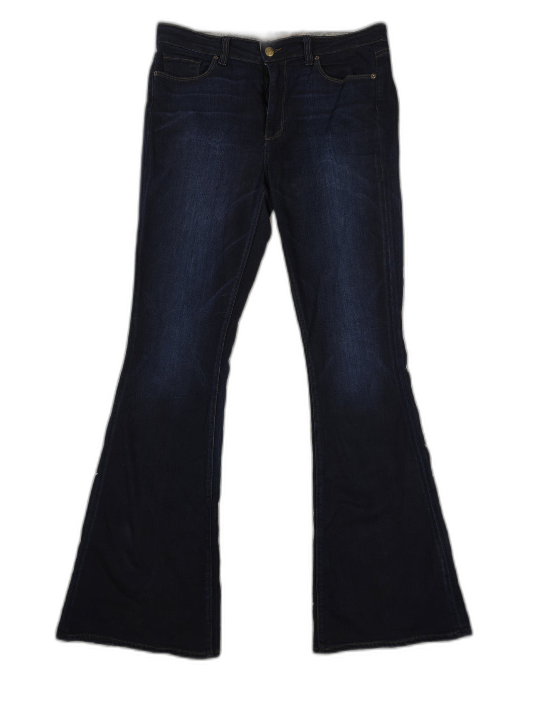 Paige High Rise Bell Canyon Flare Jeans Dark Indigo Size 32