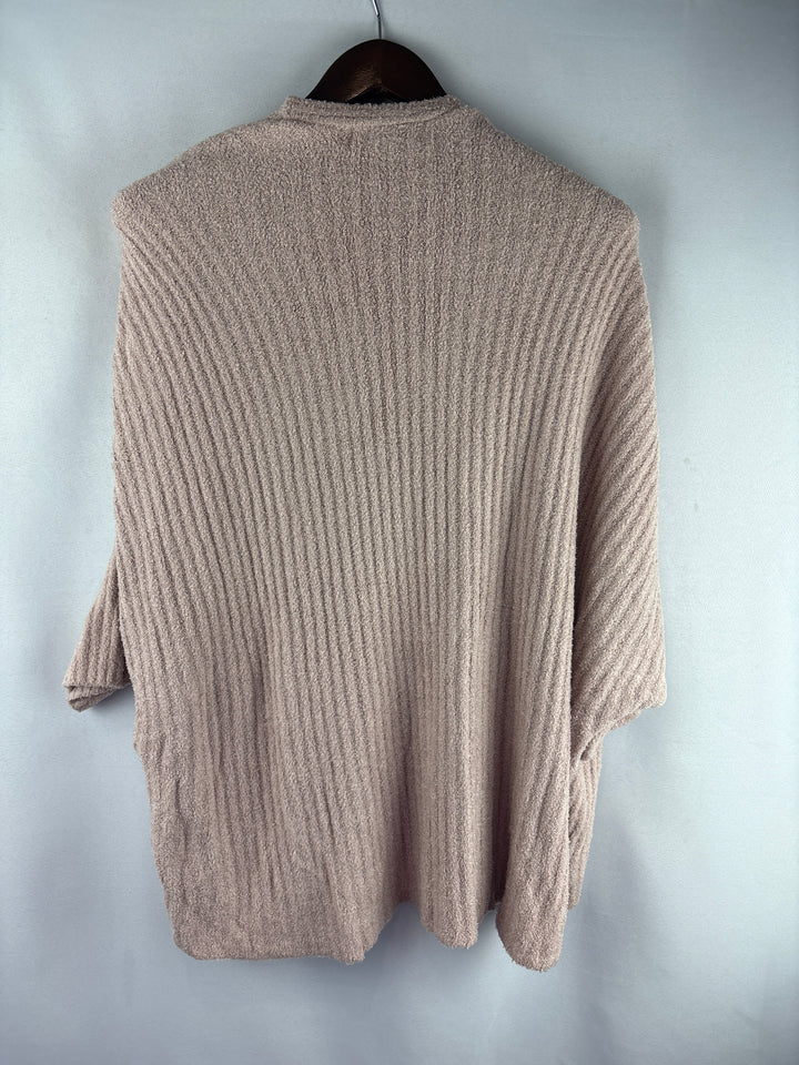 Women’s Barefoot Dreams L/XL Mauvish Beige Cardigan