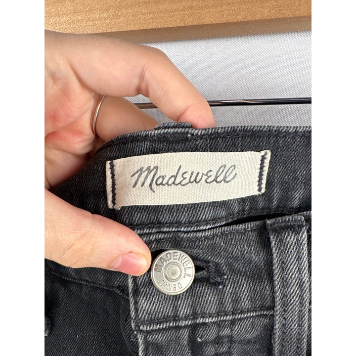 Women’s Madewell Size 27 Black High Waisted Mini Jean Shorts