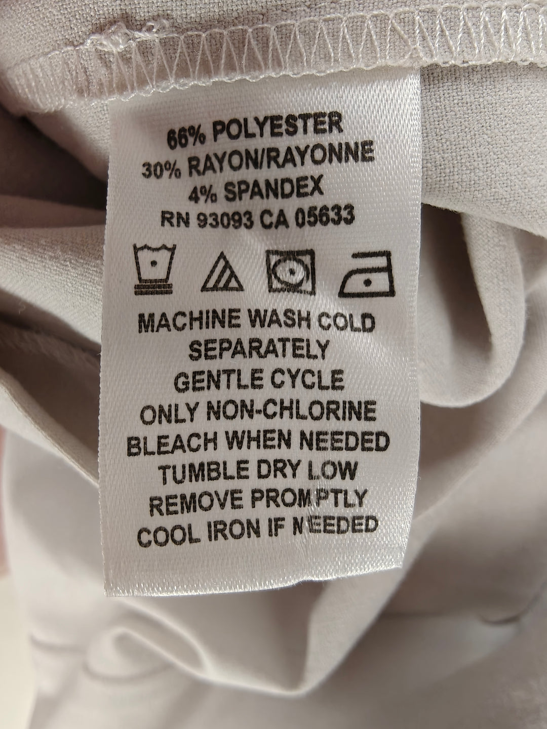 Womens Nic+Zoe Straight Leg Pants Cream/Gray Size 10 NWT