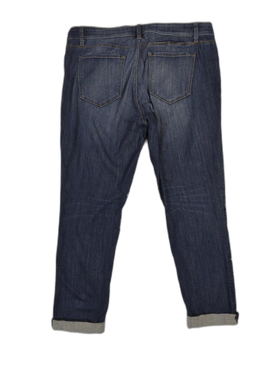 Ann Taylor Womens Slim Boyfriend Jeans Medium Blue Wash Size 12
