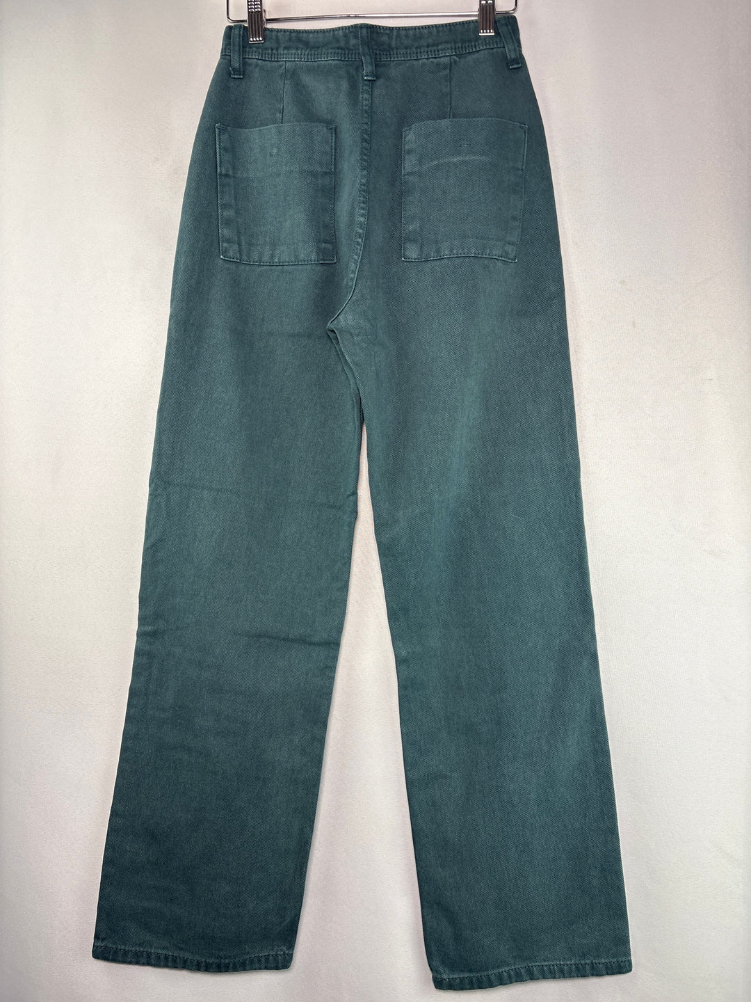Womens Moia Dark Teal High Waisted Straight Leg Cotton Jeans Size Small