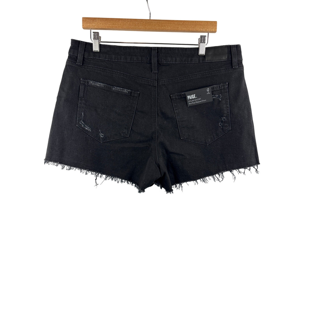 Women’s Paige Size 31 Black Mid Rise Jean Shorts