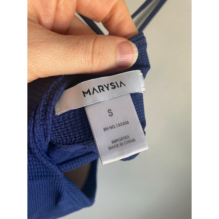 Marysia Navy Blue Halter Bikini Tankini top swim suit bathing suit size Small