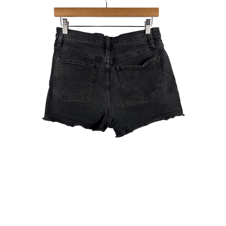 Women’s Madewell Size 27 Black High Waisted Mini Jean Shorts