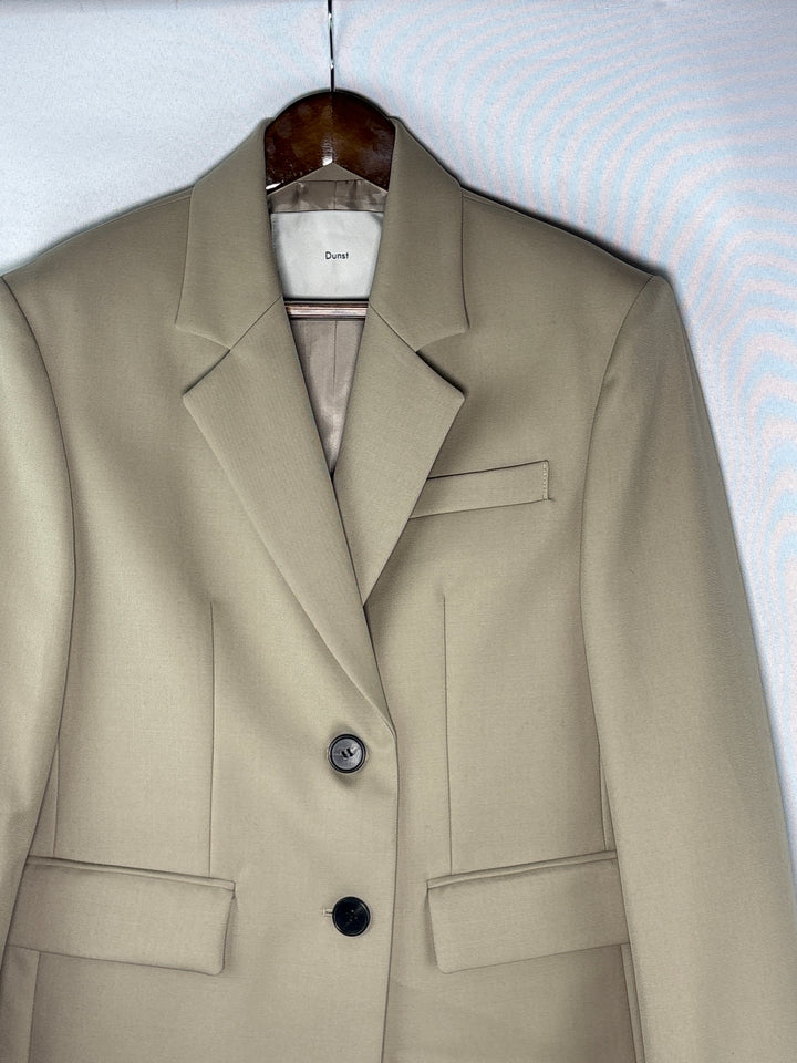 Unisex Dunst Medium Beige 2 Button Blazer