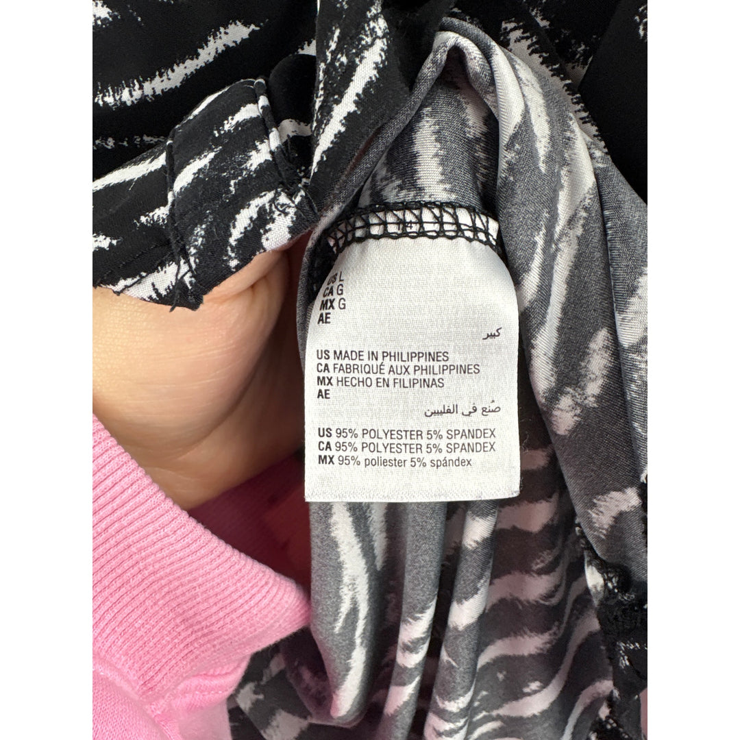 Women’s I.N.C International Concepts Large Black Tiger Striped Blouse