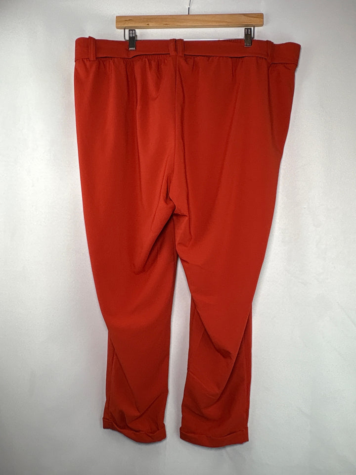 Torrid Womens Size 2X Burnt Orange High Waisted Tie Front Pants