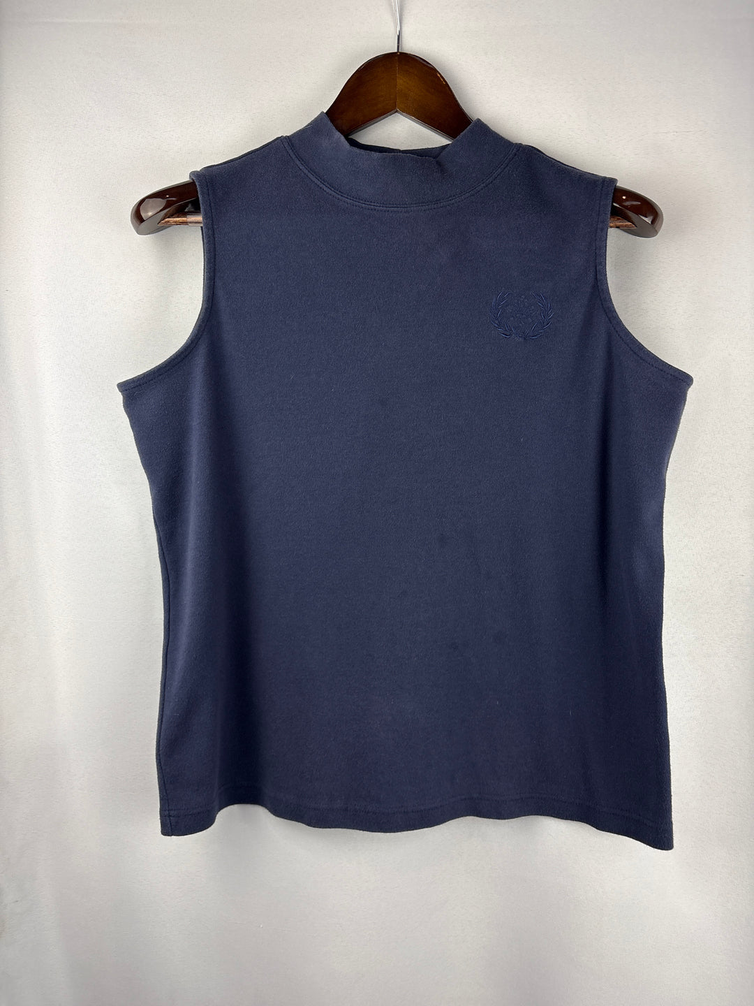 Women’s Blair Medium Navy Blue Sleeveless Mock Turtleneck