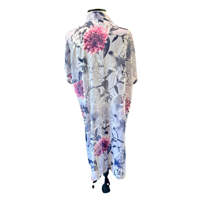 JC Sunny Floral Pattern Kimono Coverup OS