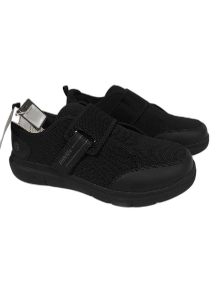 Mens FitVille Walking Shoes Black Size 15 Extra Wide