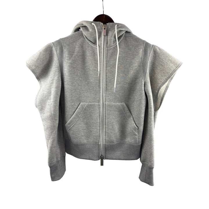 Women’s Sacai Small Light Gray Zip-Up Hoodie