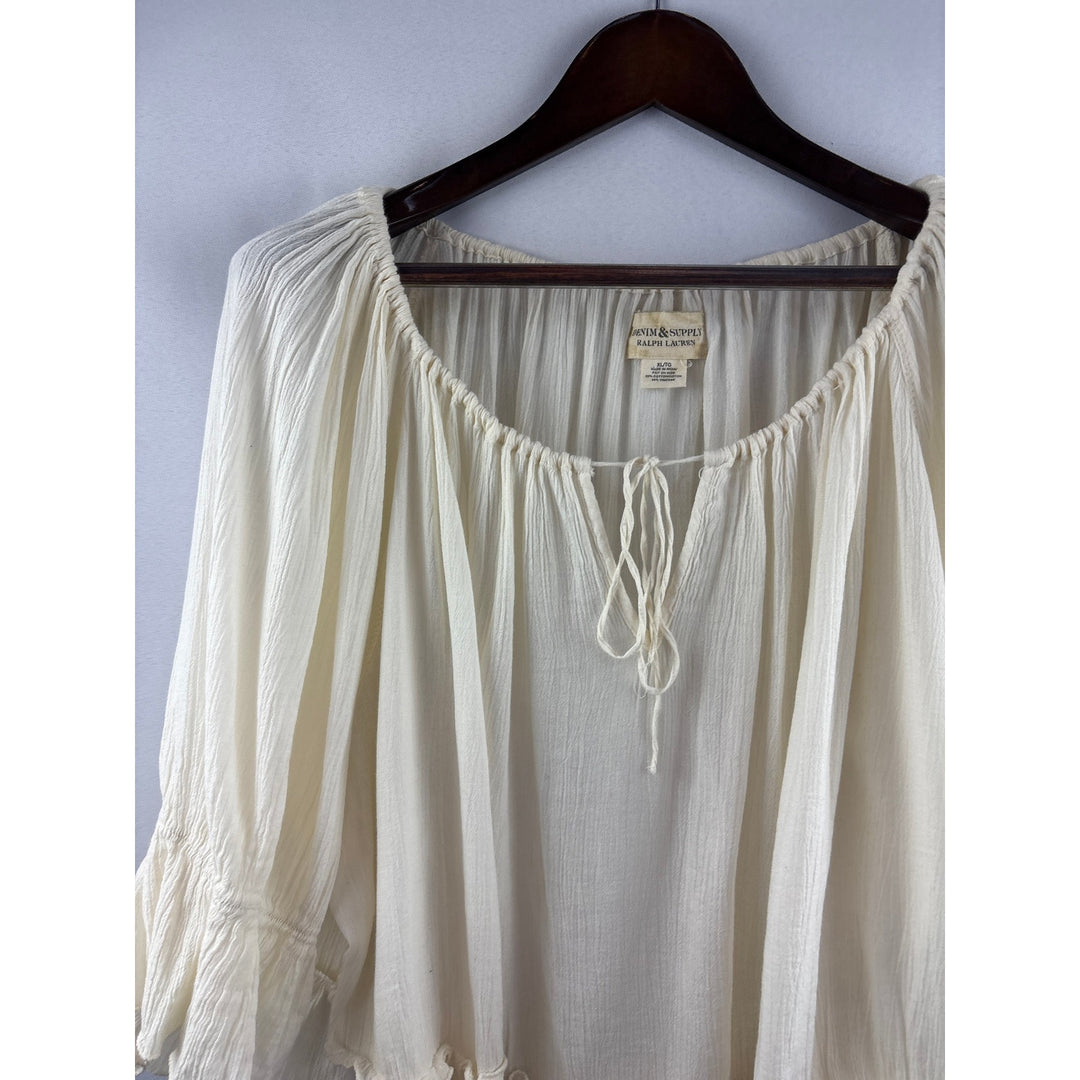 Women’s Denim & Supply Ralph Lauren XL Cream Flowy Blouse