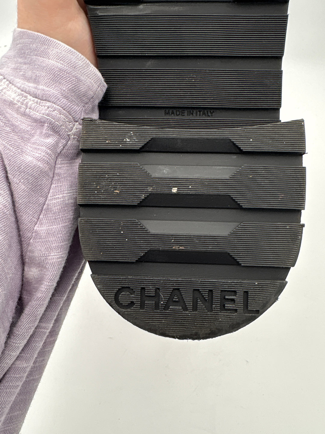 Chanel Womens 2020 Black Quilted Patent Leather Combat Boots Size 10