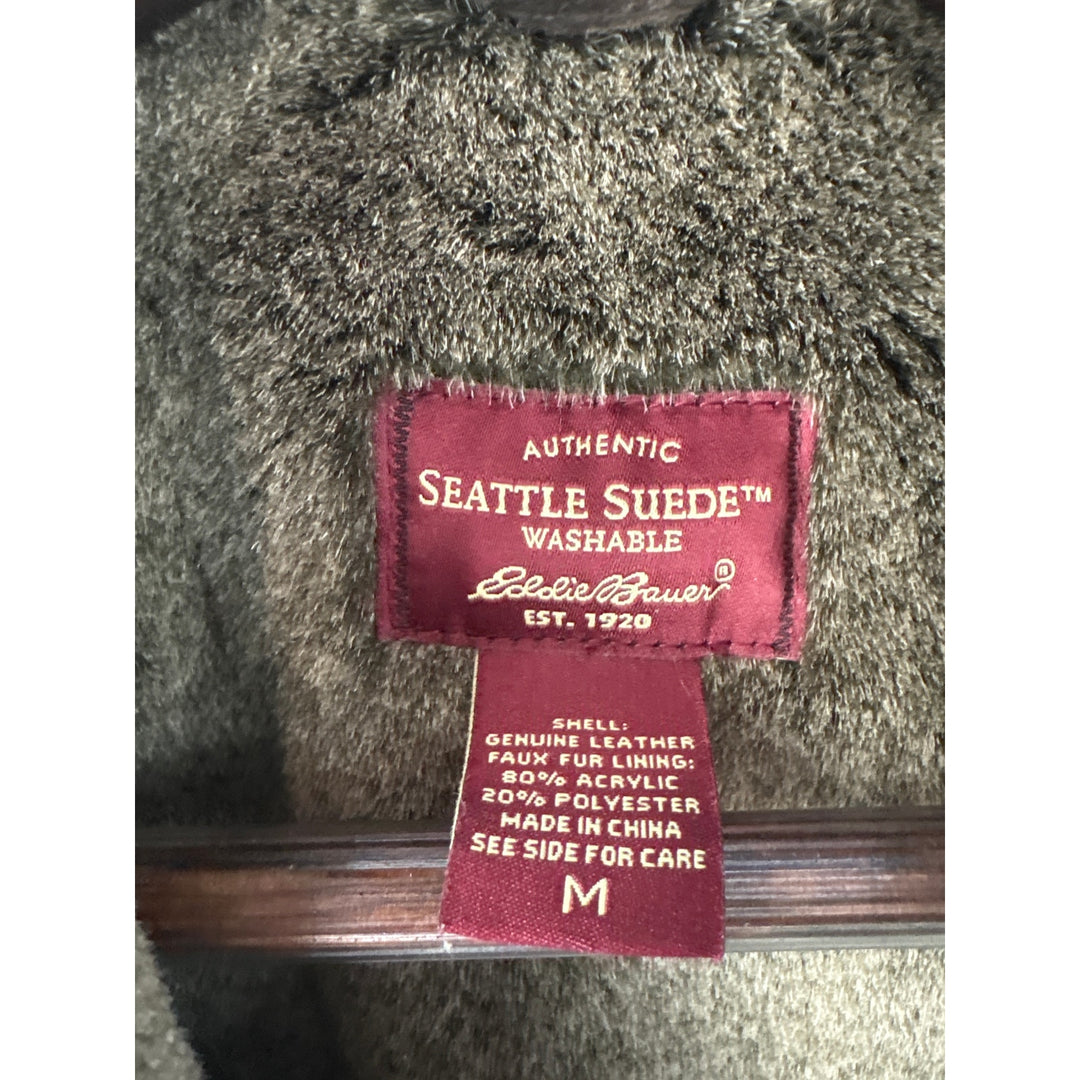 Women’s Seattle Suede Eddie Bauer Medium Brown Suede Vest