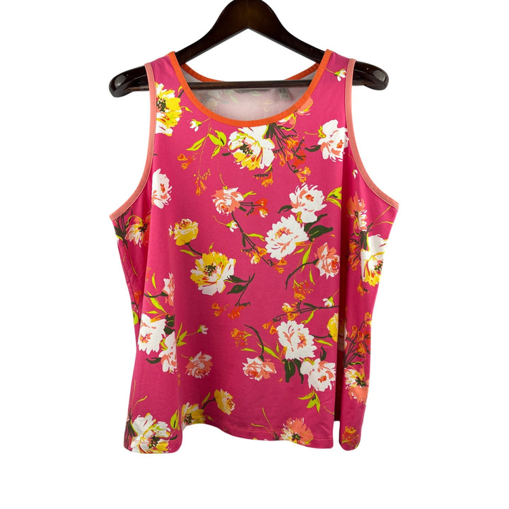 Women’s Isaac Mizrahi Live! Pink Floral Patterned Tank