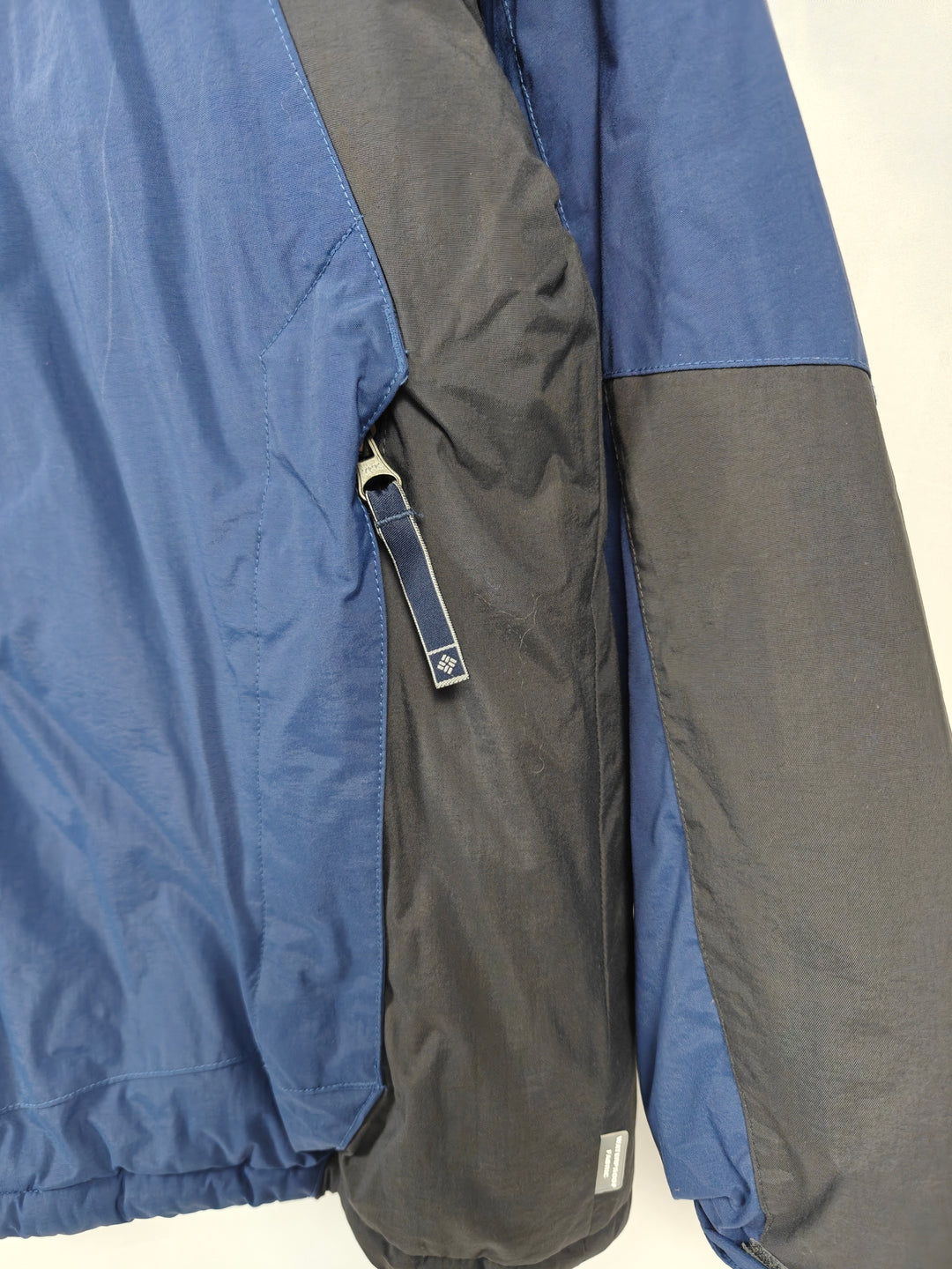 Mens Columbia Waterproof Insulated Winter Jacket Blue Black Large